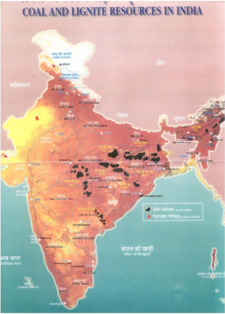 Major Indian Public Sector Coal Producing Companies A. CIL - Coal Producing Subsidiaries Eastern Coalfields Ltd.(ECL) (1975) (1) Bharat Coking Coal Ltd.