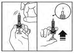 Throw away the needle cap. Figure G Step 12. Check the syringe for an air bubble.