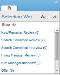 To assist you in finding only those candidates who need to be approved for interviews, you may take advantage of the