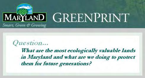 Landscape: GreenPrint and Targeted Ecological Areas GreenPrintrepresents the Best of the Best natural resource areas in the state A variety of GreenPrintnatural resource priorities comprise