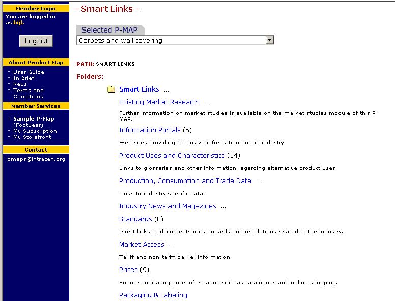 Gateway to Market Information on the Web : Trade events