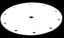 diameter of the diaphragm = housing inside diameter = effective diameter D T = supporting plate diameter