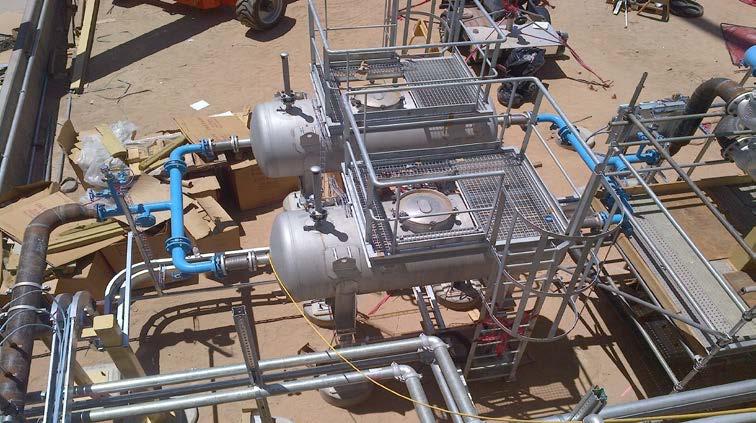 within HTF (Heat Transfer Fluid) ullage system.