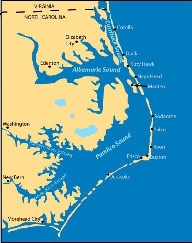 Albemarle-Pamlico Estuarine System (APES): FRF Largest coastal lagoon system in the lower 48 states.