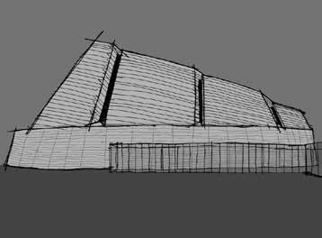 A sketch of the exterior sails.