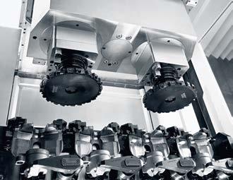 Complete machining in two clamping positions on one center ensures more efficient