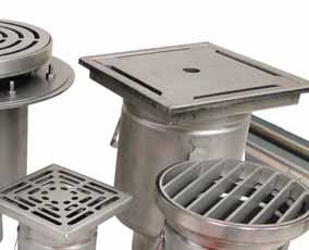 Company also offers a complete line of stainless steel drains.