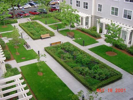 Buckman Heights courtyard with infiltration garden Infiltration Practices Maintenance Requirements Never use basin or area as temporary E&SC facility Provide observation