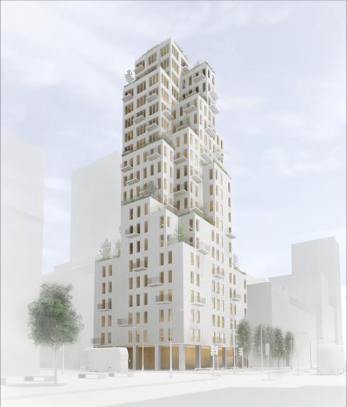 In Amsterdam, the 21 storey HAUT building is due to start on site later this year and plans for a 34 storey building in Stockholm, the Våsterbroplan, are under
