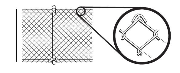 The fence or other barrier must be a minimum of 4 tall. Details for a chain link fence barrier is shown. A 1-3/4 x 1-1/4 maximum opening allowed. Details for a vertical fence barrier is shown.