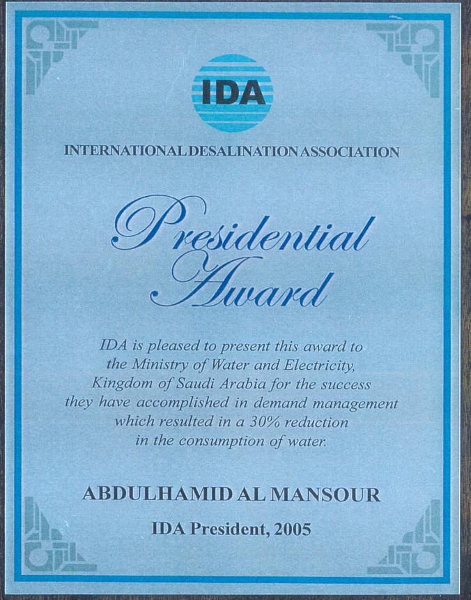 IDA award for water