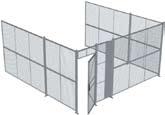 Security cages with wire mesh ceilings Ceiling prevents entry from the top of the cage. They are not load-bearing.