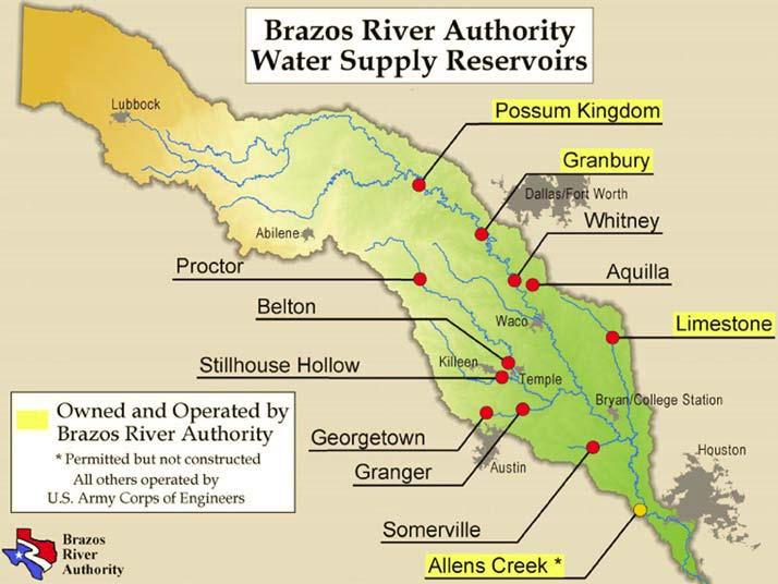 Strategies Brazos River Supplies Strategy includes contracting with Brazos River Authority for surface water supplies Additional supplies potentially available from systems operations permit (when