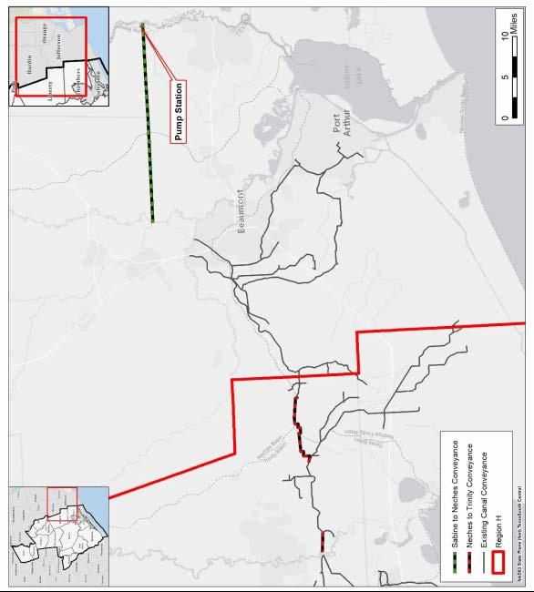 Strategies East Texas Transfer Transmission of water from East Texas through canal and pipeline conveyance to the diversion points in the Trinity and San Jacinto Basins Up to 250,000 acre-feet per