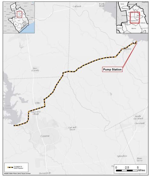 Strategies Lake Livingston Transfer SJRA signed an agreement with TRA for option to purchase 50,000 acre-feet per year of water from TRA s existing supplies in Lake Livingston Transmission used to