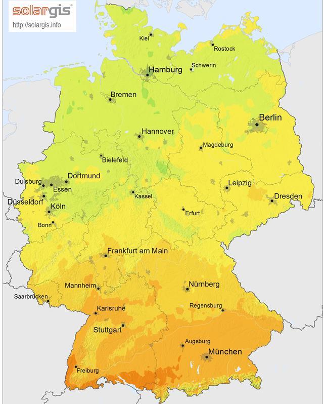 15 PV - The solar resource Solar radiation in Germany Solar