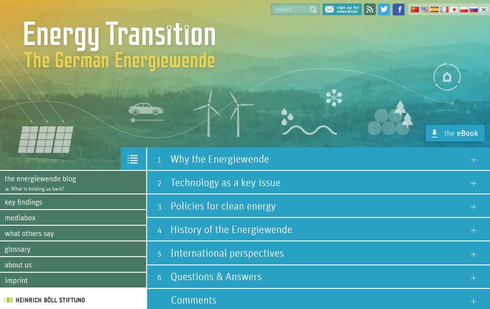 Energy Transition Overview of the energy transition provided by Heinrich Böll Foundation Available in English,
