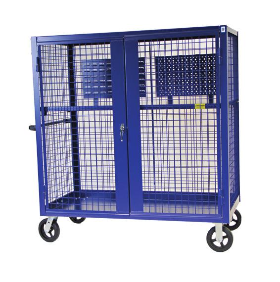Security Trucks All-Welded 2x2" steel wire grid panels provide total security and see-through visibility.