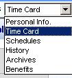 The time card lists the employee's schedule, as well as In