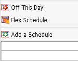 Right-click on the start time of the schedule and select Delete Schedule.
