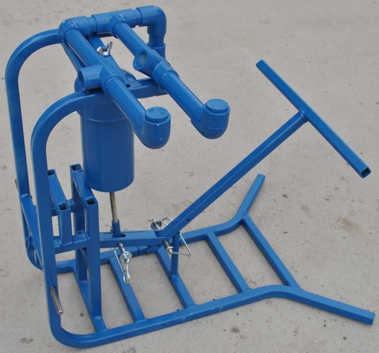 (a) (b) (c) Figure 6. Three configurations of the modular irrigation pump. The first configuration (a) is a hand operated single-cylinder pump indicated in blue.