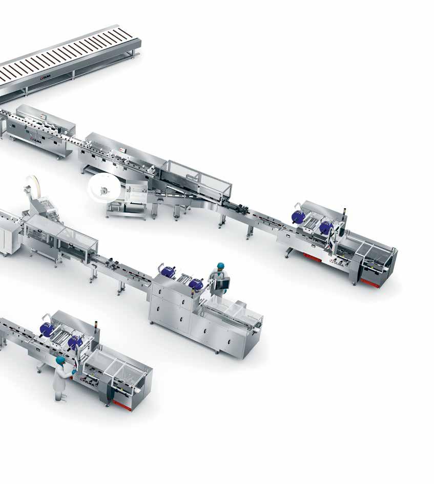 Buffer The packaging system has a product accumulation belt that enables