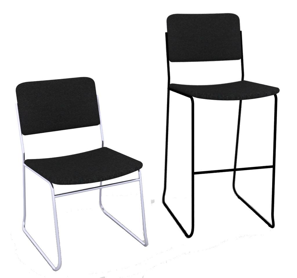FURNITURE Standard Chairs A. Side chair, black B.