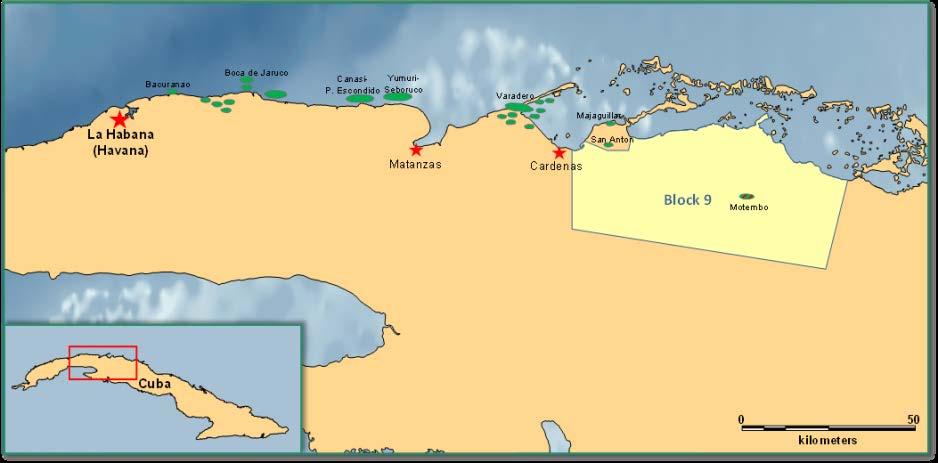 (Melbana Energy 100% # ) Overview of Block 9 PSC, Onshore Cuba Proven hydrocarbon system, on trend with the giant Varadero oil field The Cuba Block 9 Production Sharing Contract ( Block 9 PSC ),