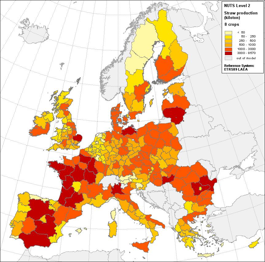 GIS-based assessment of EU crop residues Straw