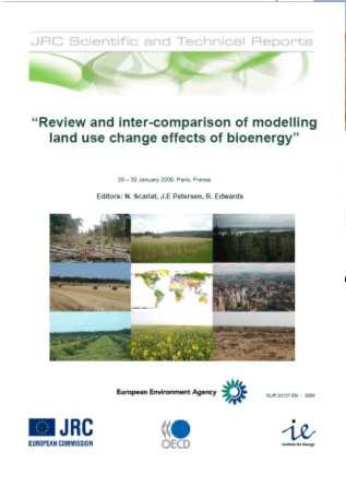 Review and inter-comparison of modelling land use change effects of bioenergy,