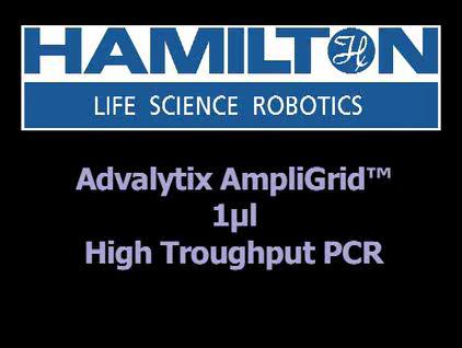 AmpliGrid robotics Main important steps: pipetting of aqueous phase