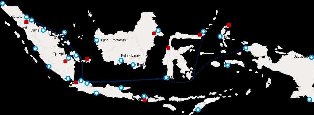 Indonesia s maritime ambitions/maritime Policy - Kuala Tanjung is twice on the list of National Strategic Projects, as an international hub port and as an Industrial Estate - The President has
