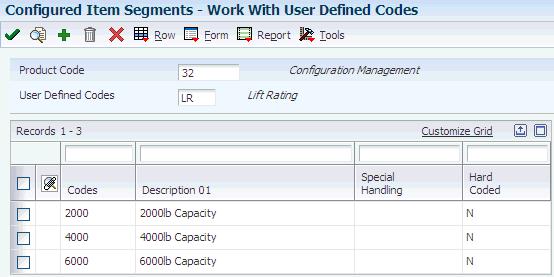 Figure 4 6 User Defined Codes form Create a UDC table of segment values for a noncalculated segment.