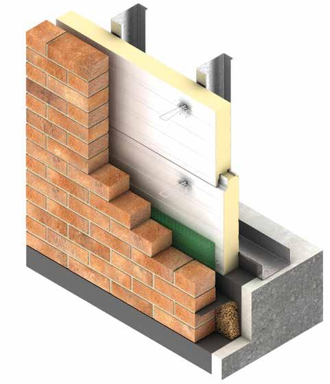 20 Universal Barrier Wall Solution Construction Details Base Detail Horizontal IMP Stud wall Panel thickness Air gap Brick KingTie with