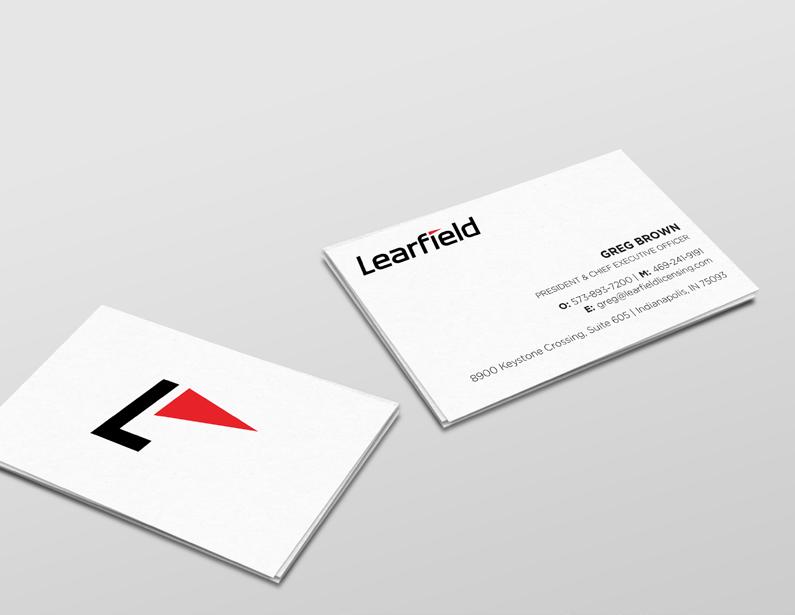 1.6 Primary Mark Application Business Card Example This is the business card template to be used by Learfield Corporate employees for