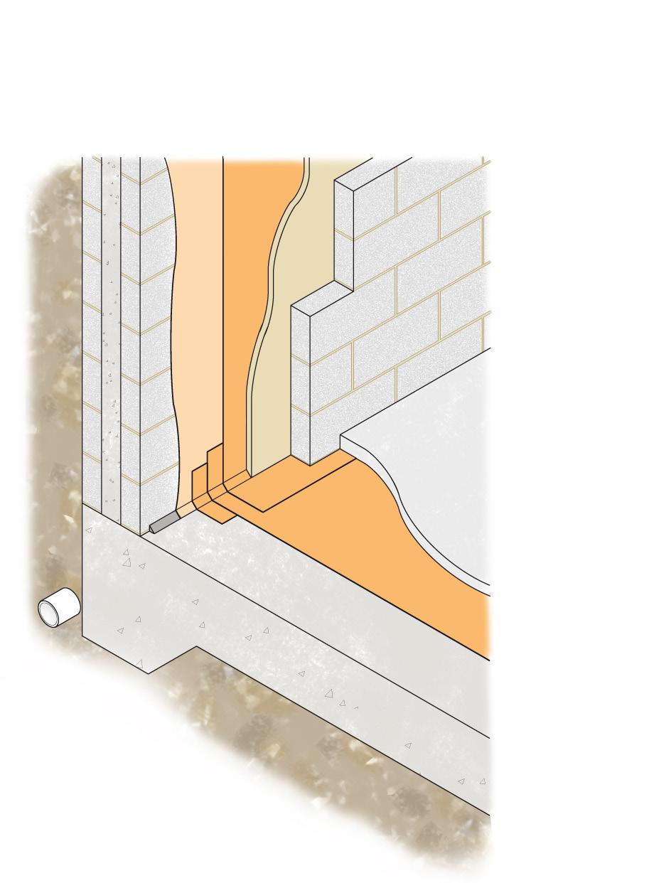 4 - External Continuity Detail reinforcing strip Sub-floor depressurisation pipe