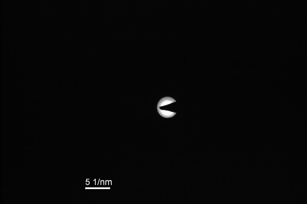 Nanocrystalline sample image/diffraction Bright field image setup - select direct beam