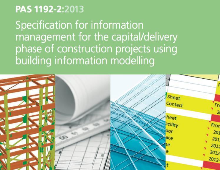 Section 3 BIM Standard Review 3.1 PAS 1192-2 PAS1192-2 Specification for information management for the capital/delivery phase of construction projects using Building Information Modelling.