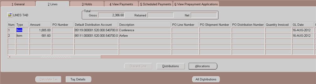 Let s use the Invoice Workbench screen again to find the information for these areas. 6.