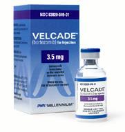 Velcade (bortezomib) First proteasome inhibitor to be used in myeloma Current NICE approved treatment for first relapse Originally IV injection, now
