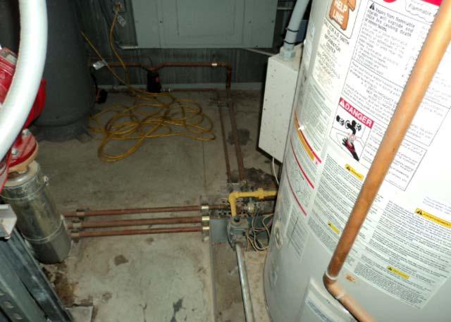 condensate lines and emergency drains.