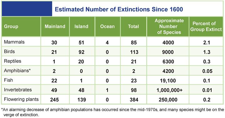 Extinction Rates The gradual process of species becoming extinct is known as background extinction.