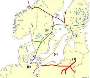 Potential Gas Interconnectors EU Amber Project (1) BalticPipe (2) Finland Estonia (3) Mid Nordic