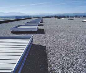 Gravel ballasted roof system An AUSTROPLAN TPO roof liner sealed and gravel ballasted flat roof, complies with all requirements for permanently sealed flat roofs.