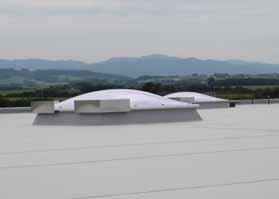 1 2 3 The individual layers of the mechanically fastened AUSTROPLAN TPO roof system are loosely laid and fastened by means of fixing elements in the supporting