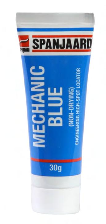 MECHANIC BLUE Engineering high-spot locator is a blue paste for locating high-spots on mating surfaces such as bearings and shafts.