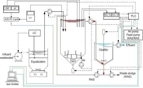 2. Model description The whole study was conducted in a pilot-scale bioreactor (Figure ) receiving wastewater from the University Campus in Xanthi.