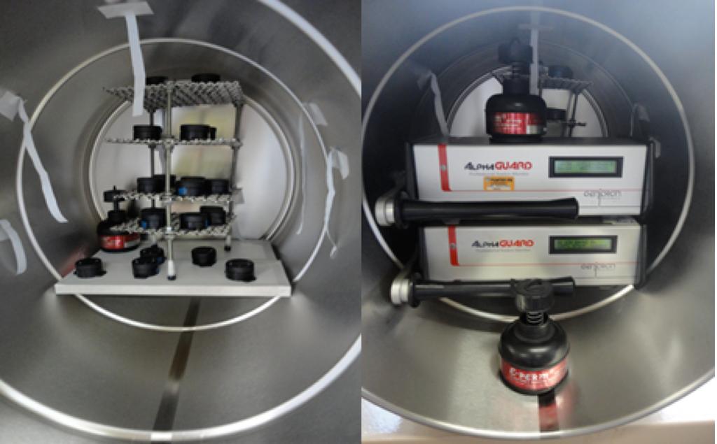 INTRODUCTION In the case of radon tests in drinking water, the experimental setup was based on the AlphaGUARD Radon monitor and Electronic Radon Detector RAD7 connected to a special kit of glass