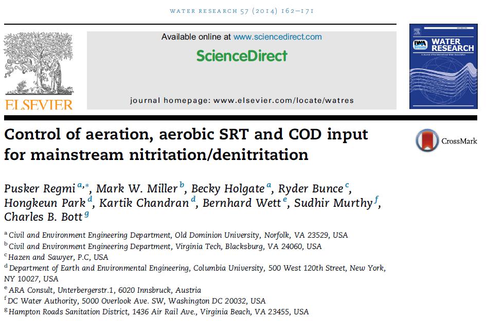 Mechanism of NOB out-selection Residual effluent ammonia >1 mg/l (Maximize AOB activity) Heterotrophs