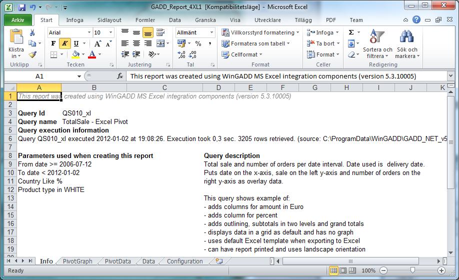 11.1.1. GADDxl Excel Integration In GADDxl the user clicks on Export